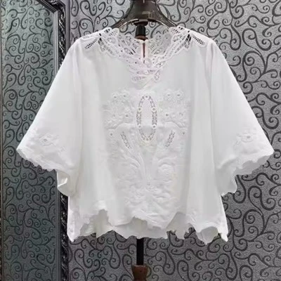 Camisa Lino Bordada a Mano