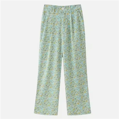 Pantalón Relax De Viscosa Seda Estampado